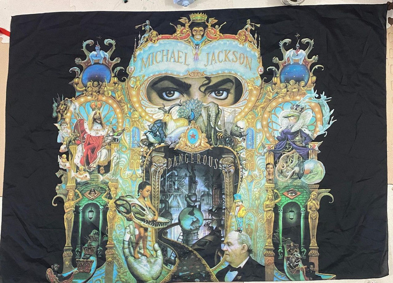 Rare Banner Michael Jackson Dangerous Wallart Poster tapetry - 1