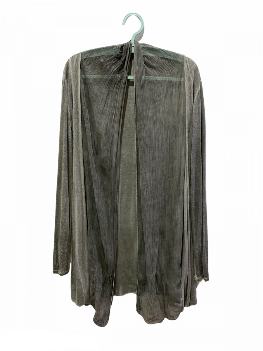 Cardigan - Silk Cotton Shawl Cardigan Made in Italy - 8