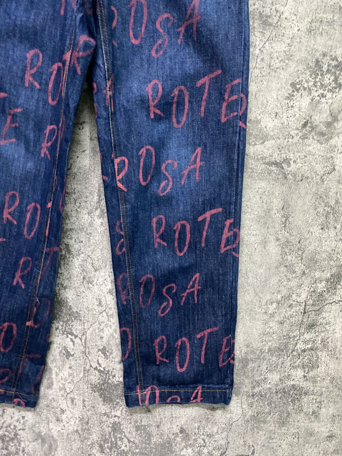 Distressed Denim - ROTE ROSA All Print Distressted Denim Jeans - 7