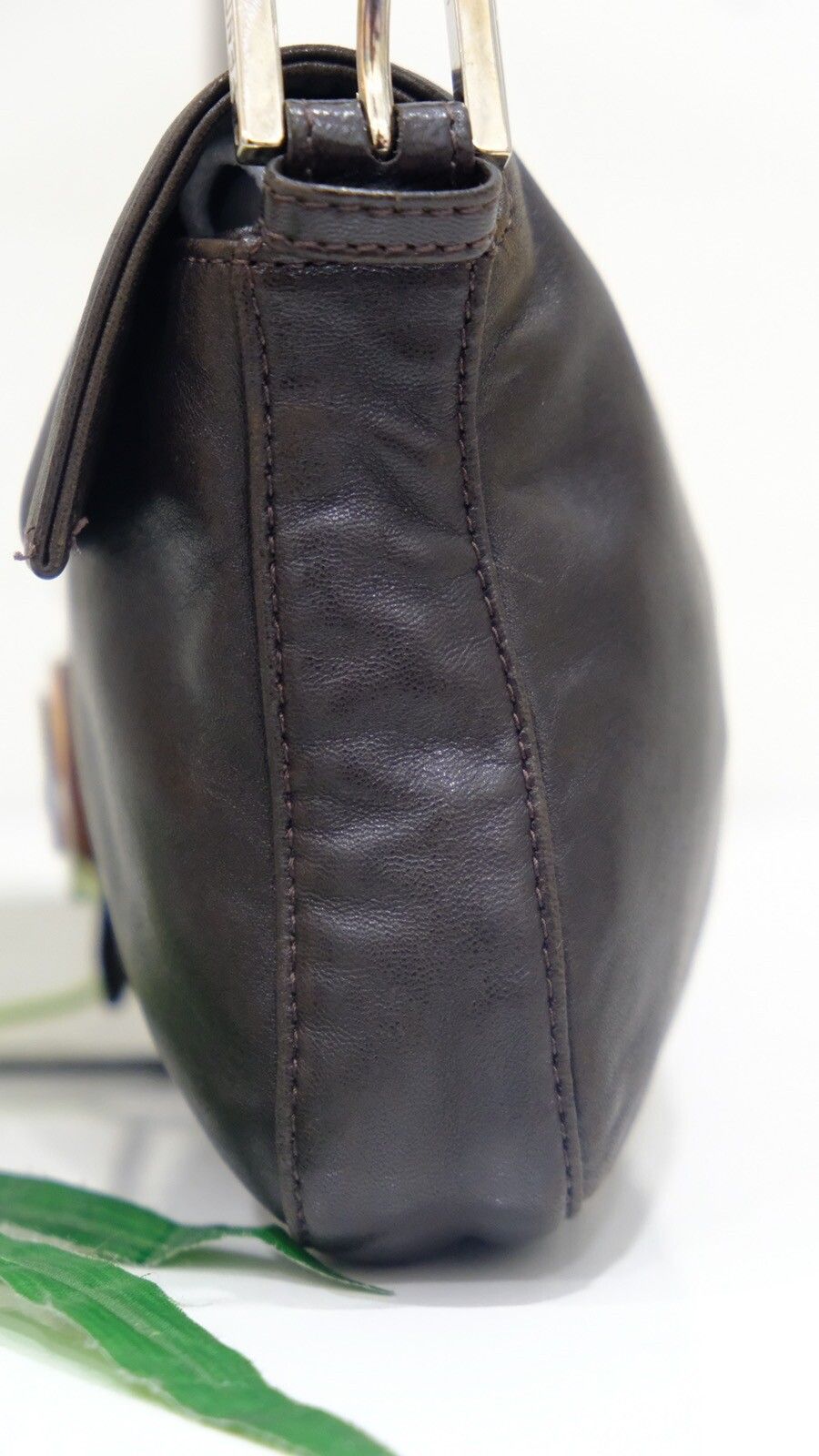 Authentic vintage FENDI BAGUETTE brown leather handbag - 8