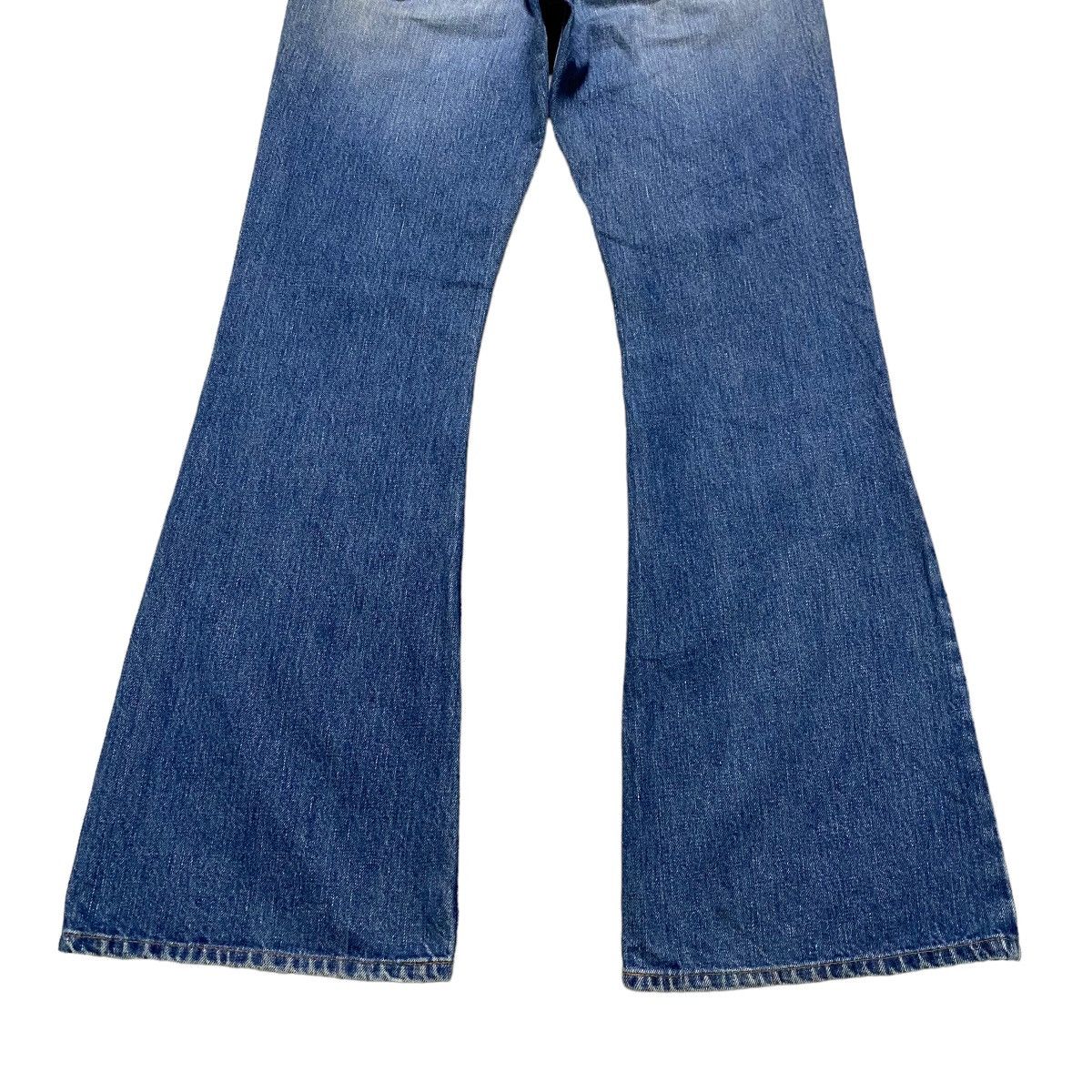 OrSlow Washed Blue Denim Super Flare Jeans - 13