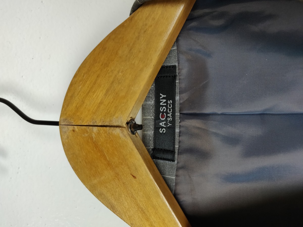 Y'saccs Sacsny Grey Stripe Blazer Coat Suit Jacket - 7