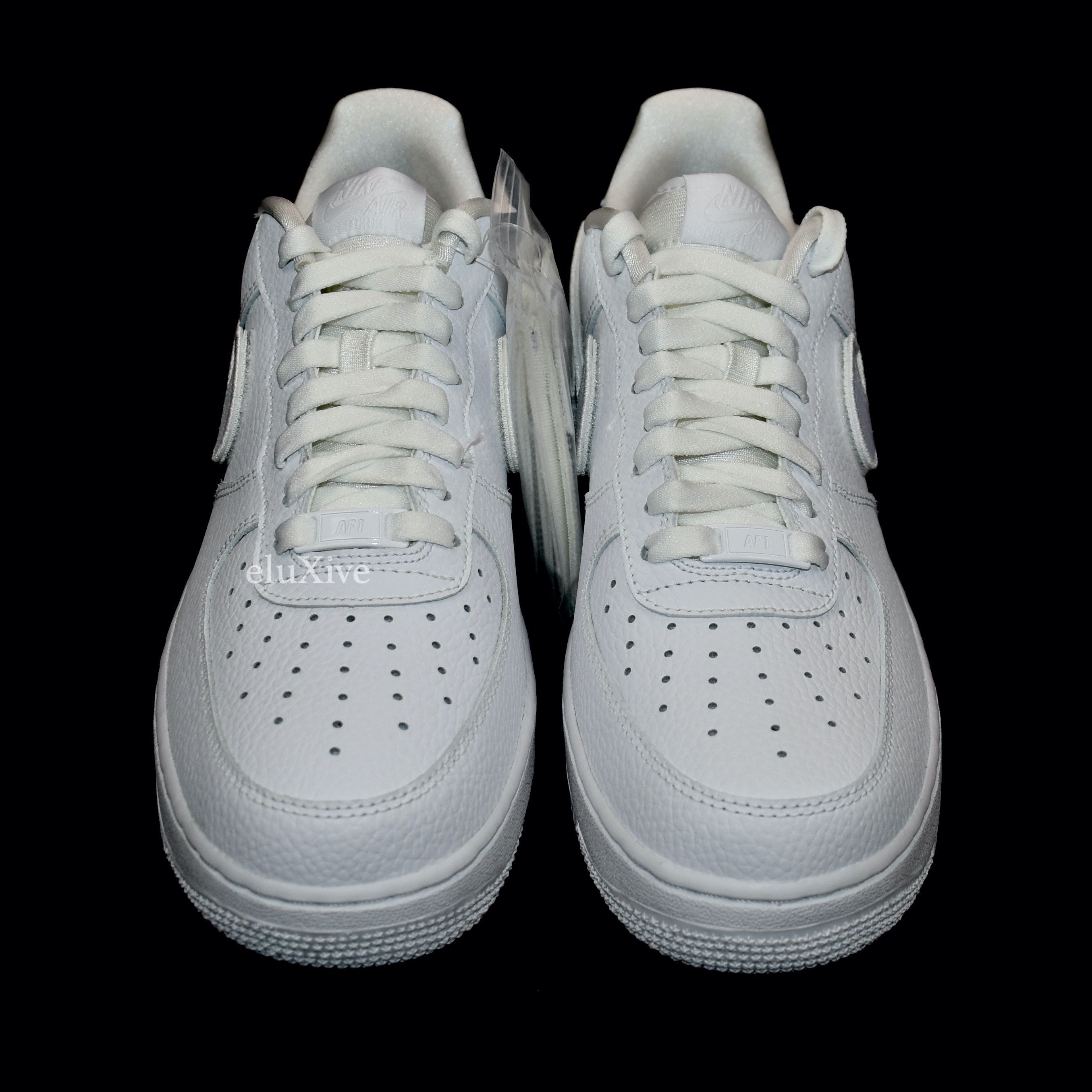 Nike Air Force 1-100 Velcro Swoosh Pebbled Leather White - 8