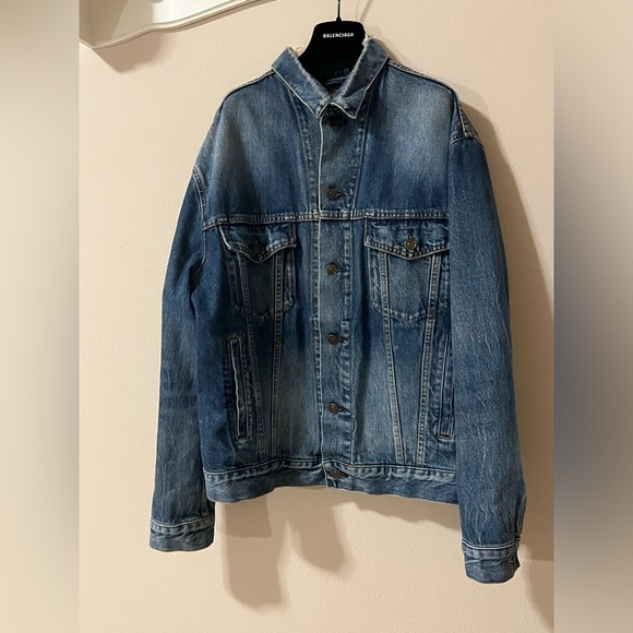 Balenciaga Blue Back Logo Print Denim Jacket 2019 ‘like a man’ - 9