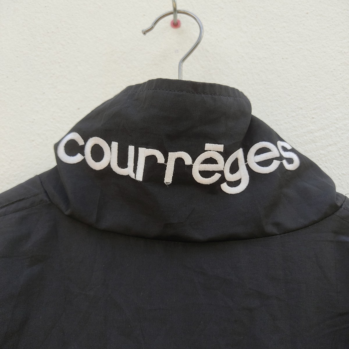 Andre Courreges - Vintage Courreges Homme Big Logo Black Winbreaker Jacket - 7