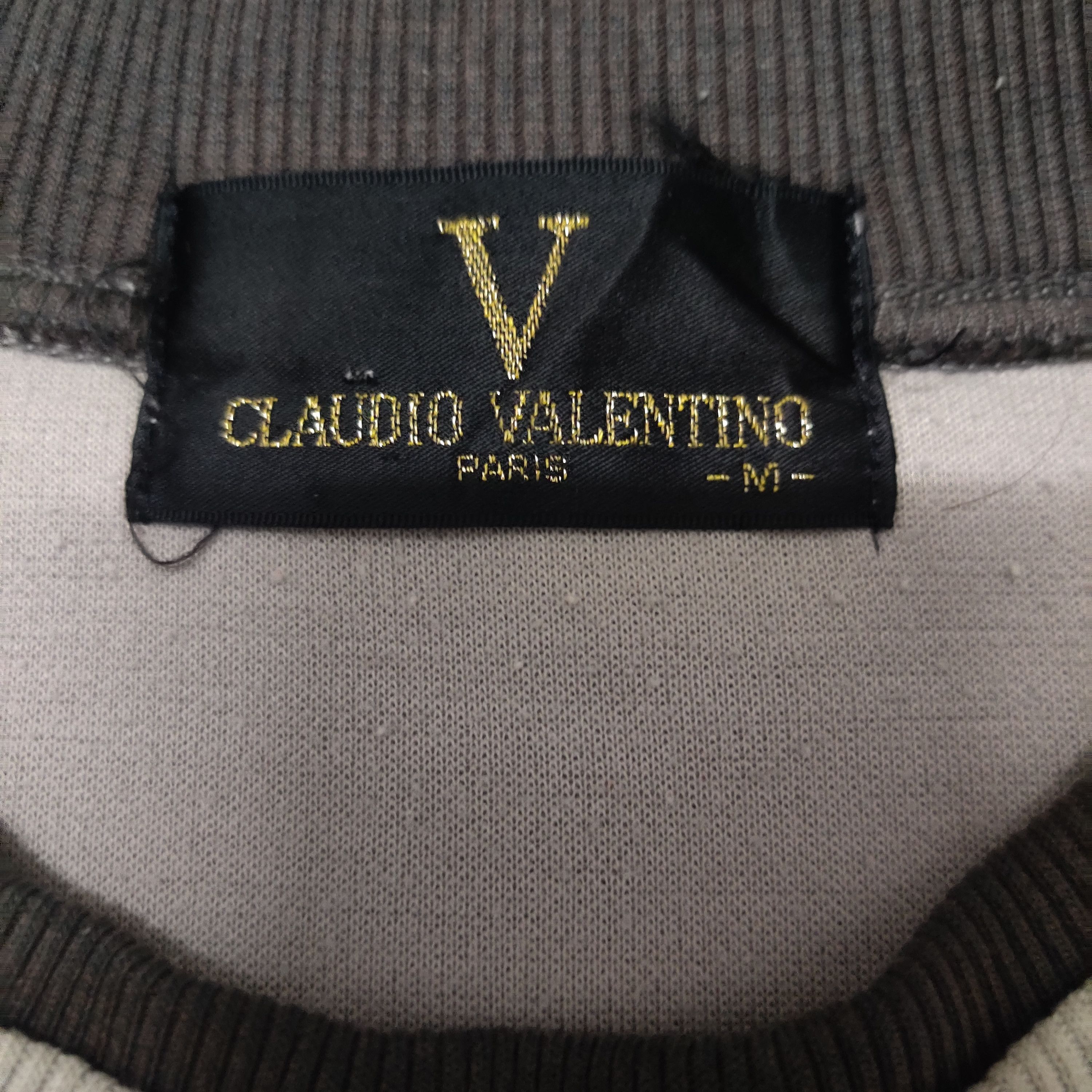 Vintage Caludio Valentino Paris Sweatshirt Embroidery Logo - 5