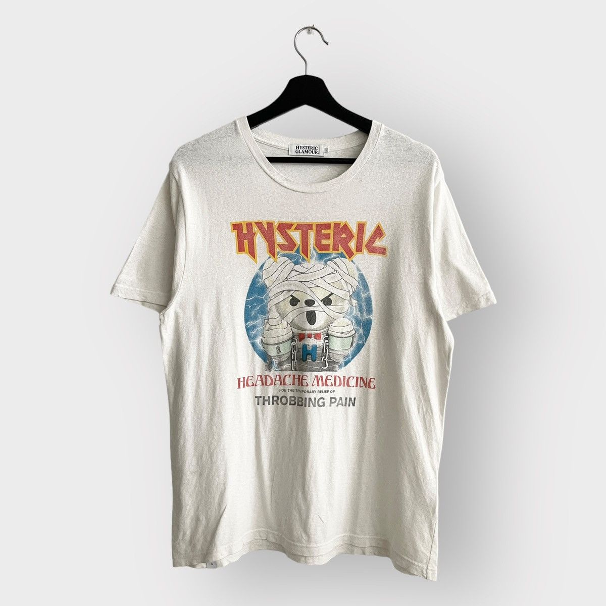 Vintage - STEAL! 2000s Hysteric Glamour Throbbing Pain Bear Tee (L) - 2