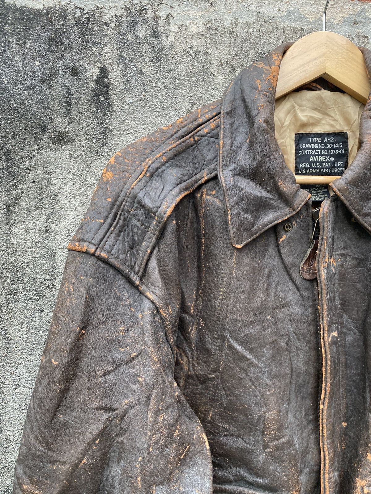 Avirex Vintage 1987 Sack Time Leather Jacket - 4