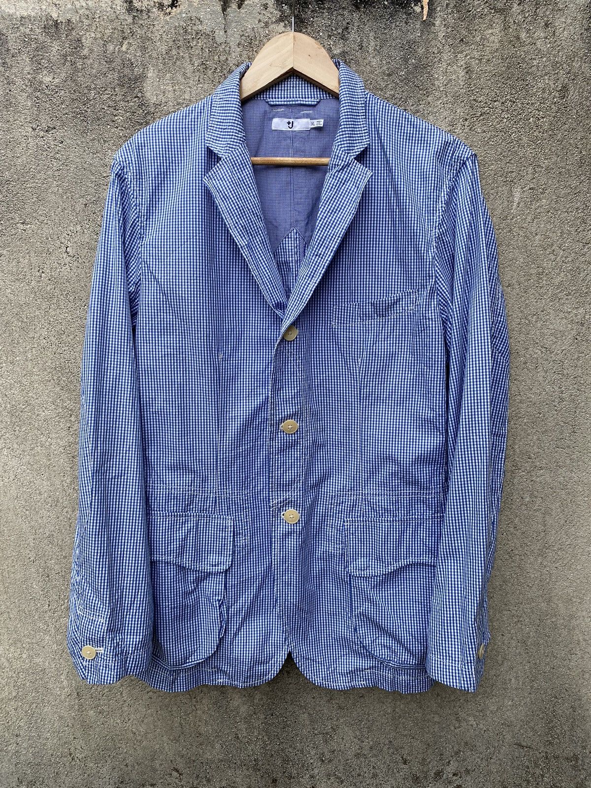 🔥 Jil Sander Checkered Jacket Blue - 1