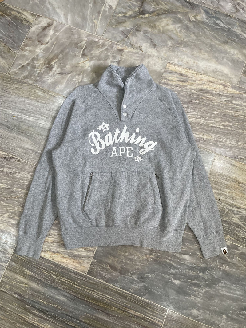 OG Bape Classic Bapesta Cursive Spellout Pullover - 1