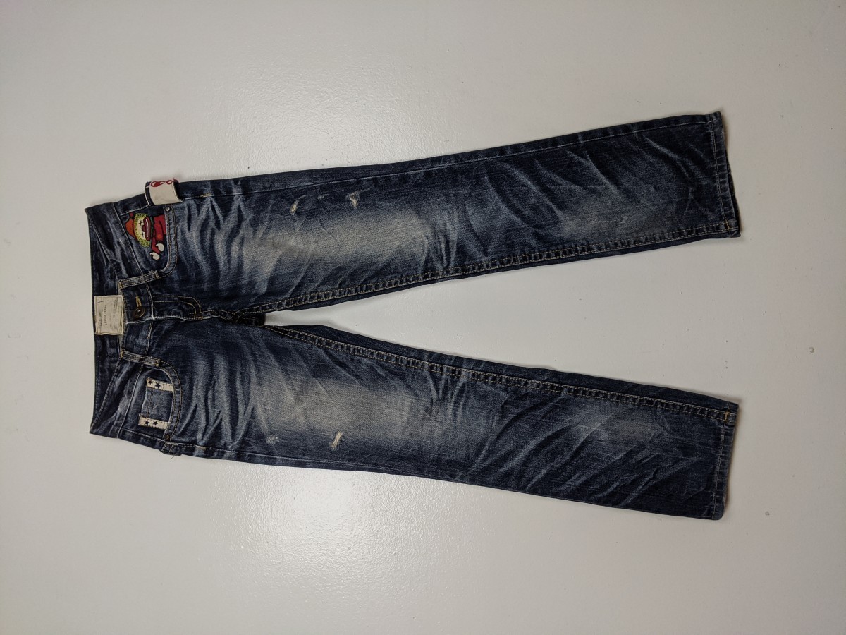 Cartoon Network - Lolita Jeans Japan Cartoon Embroidery Denim Bottom Trouser - 2