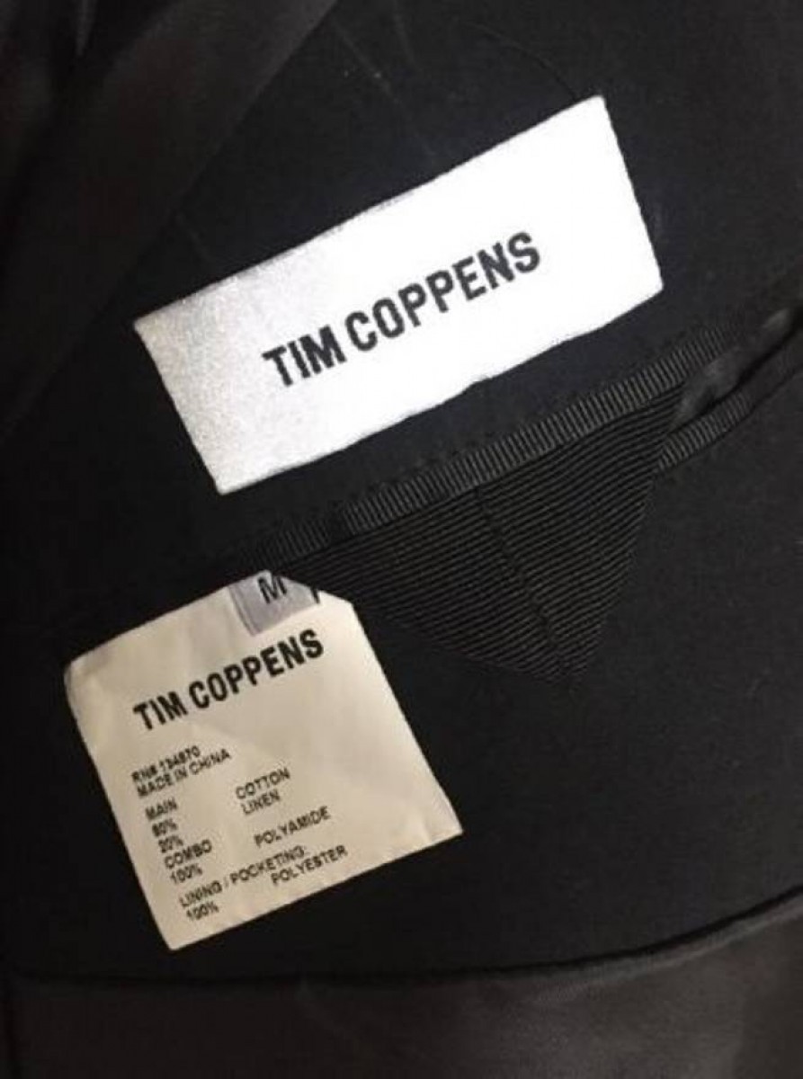Tim Coppens - RARE Panelled Blue Sleeve Black Bomber Jacket - 13