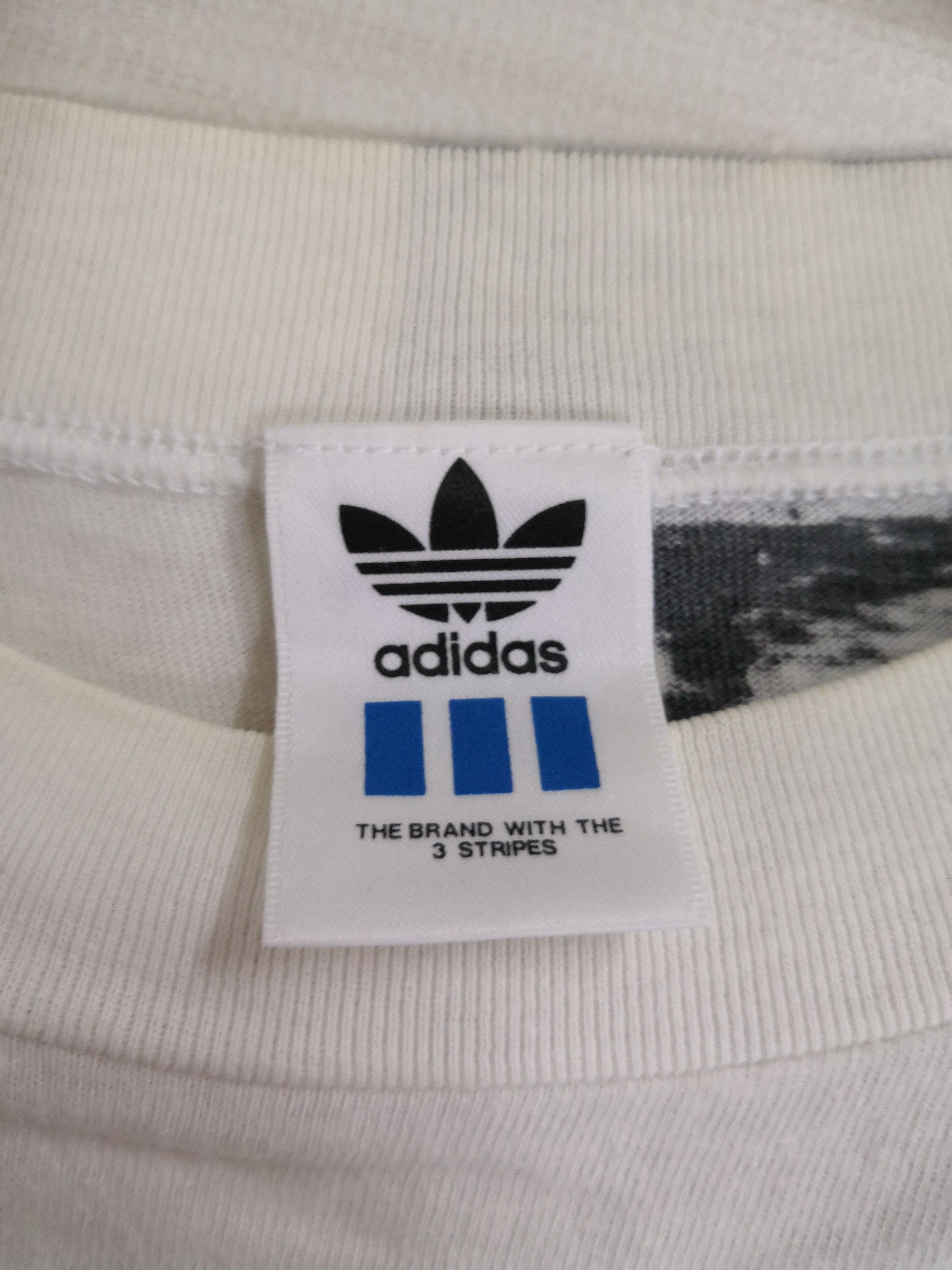 Rare Design Vintage Adidas Overprint T-shirt - 4