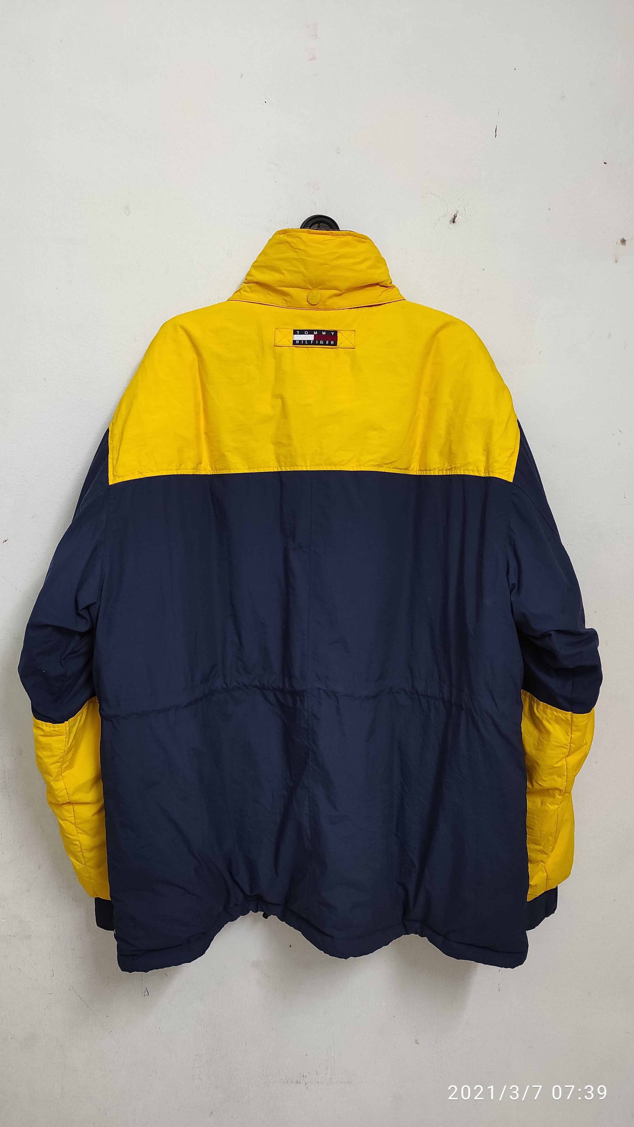 Tommy Hilfiger - Vintage 90's Tommy Hilfiger Duck Down Puffer Anorak hidden coat Jacket - 2