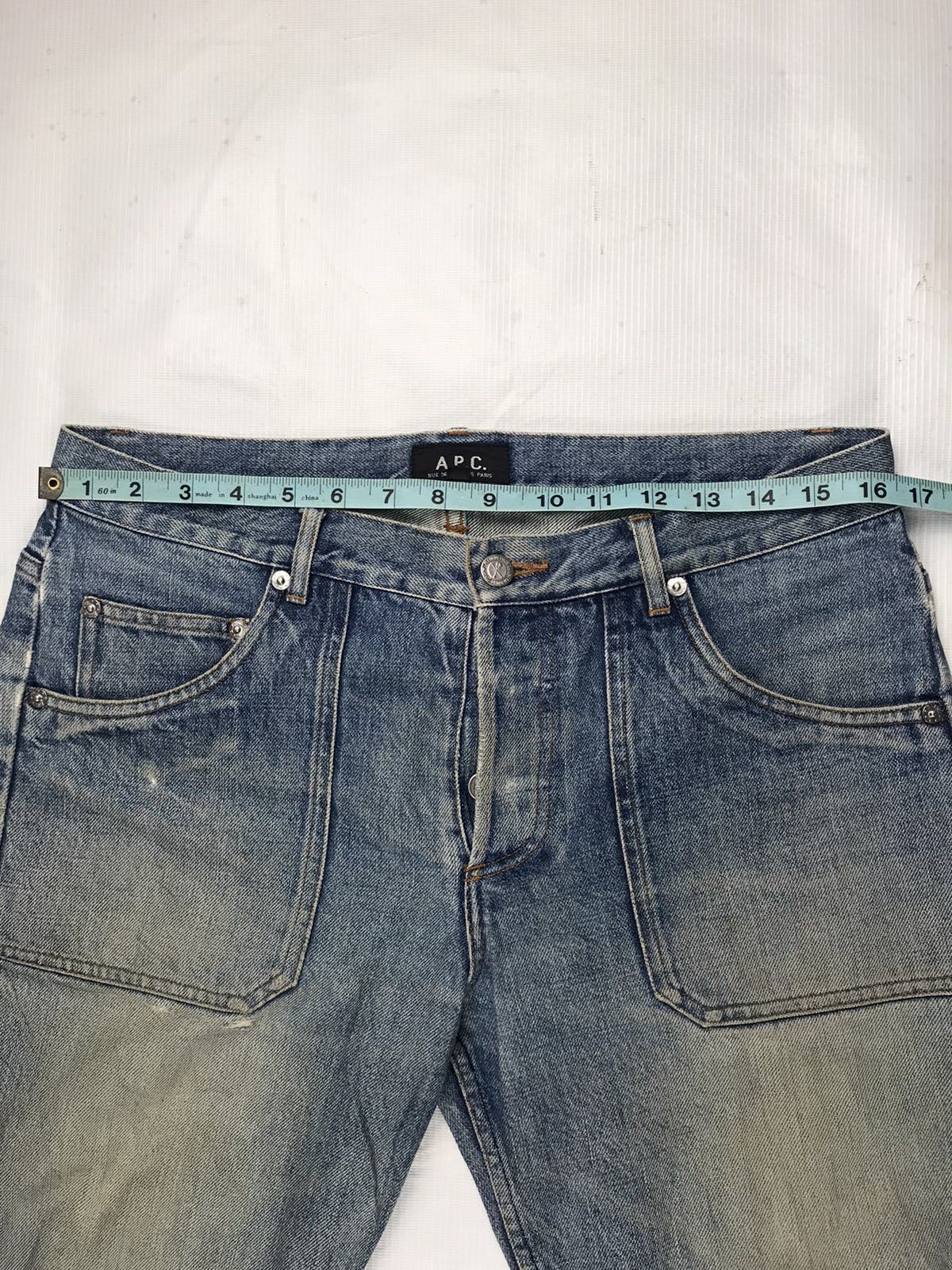 Rare!! A.P.C patch pocket distressed denim Made in Japan - 17