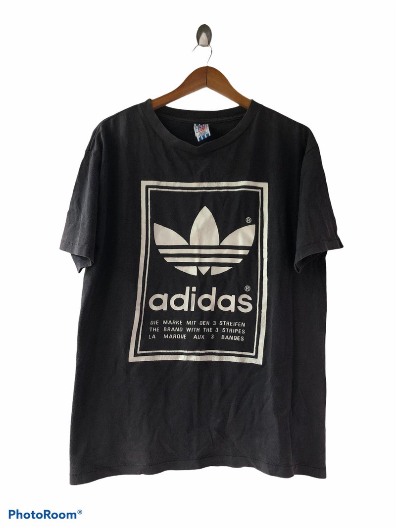 Vintage Adidas Block Medium black shirt - 1