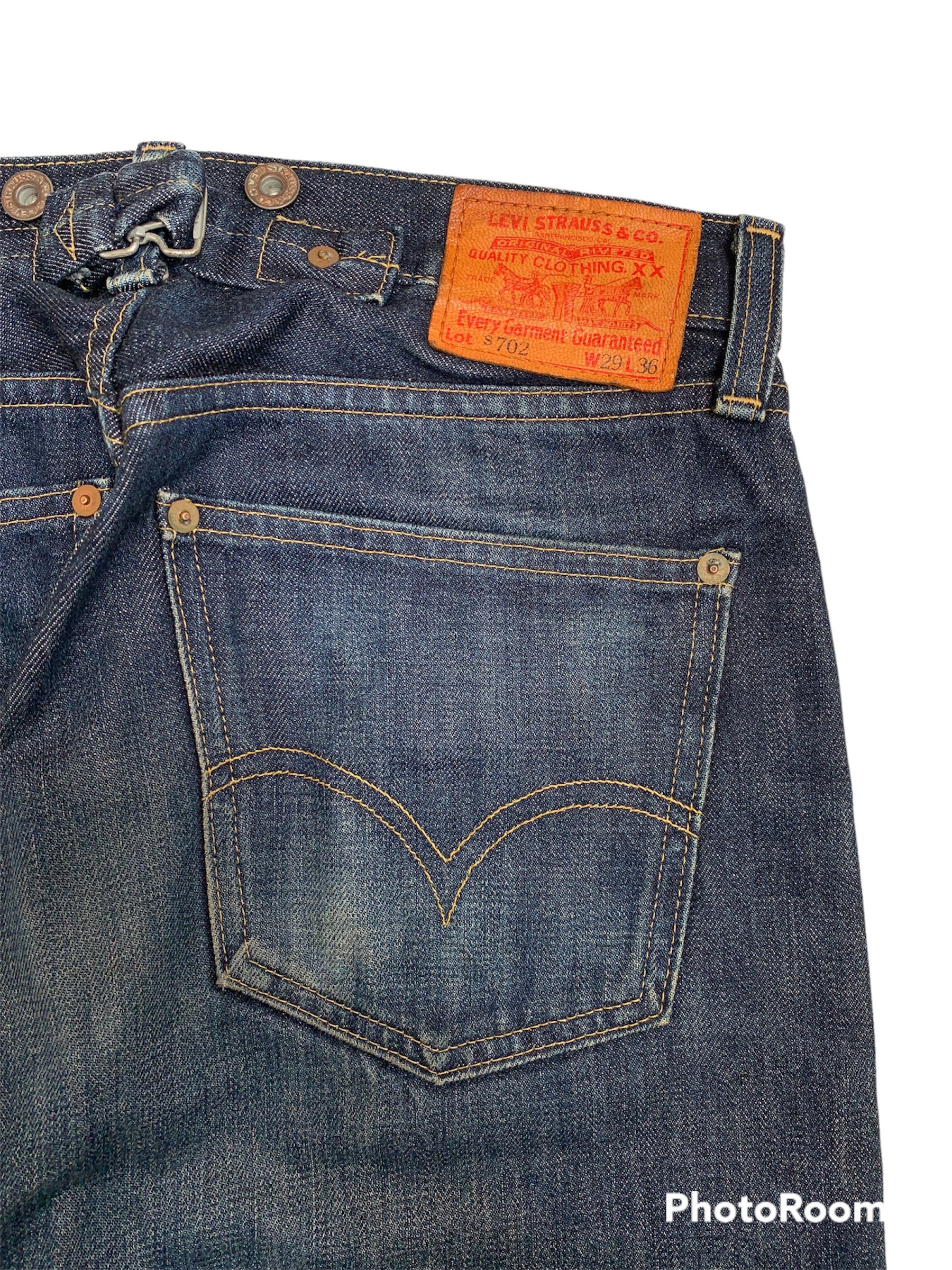 Vintage 90s Levi's s702XX big E 1920s Model Made in Japan Date Oct’96  button stamp J09A