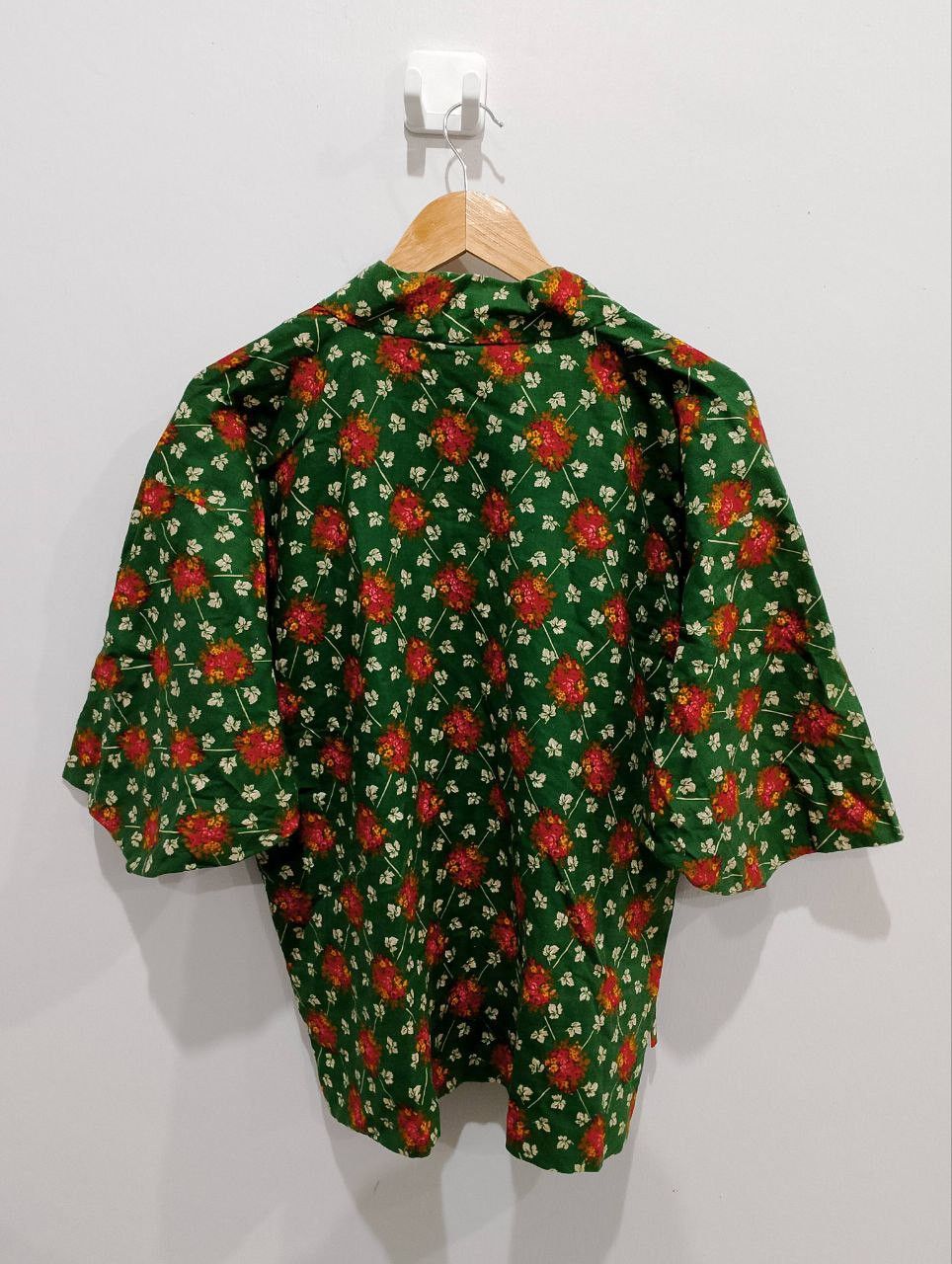 Archival Clothing - Japanese Floral Green Abstract Kimono - 3