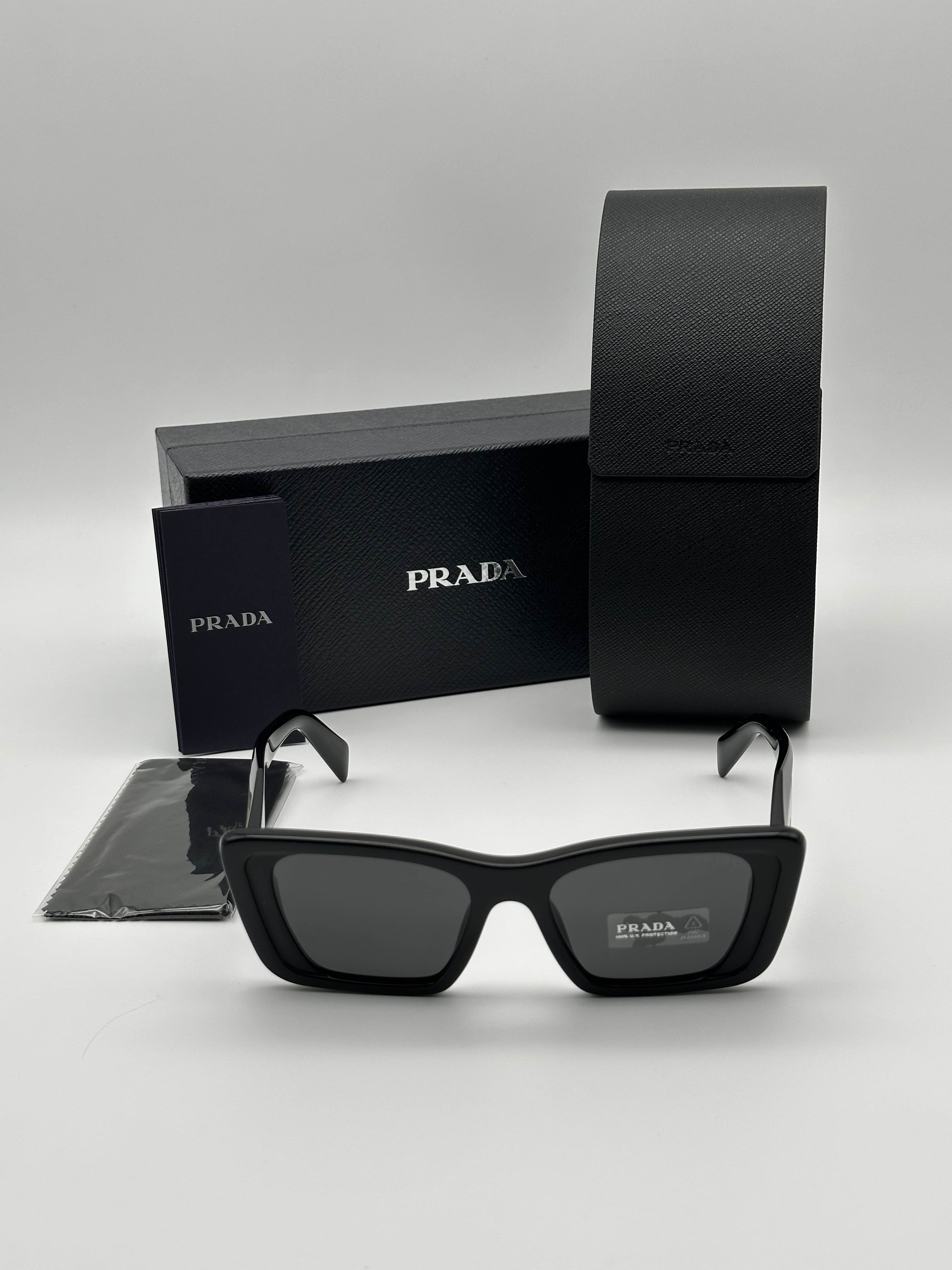 BRAND NEW PRADA PR08YS 1AB5S0 Black Dark Grey Unisex Sunglasses - 7