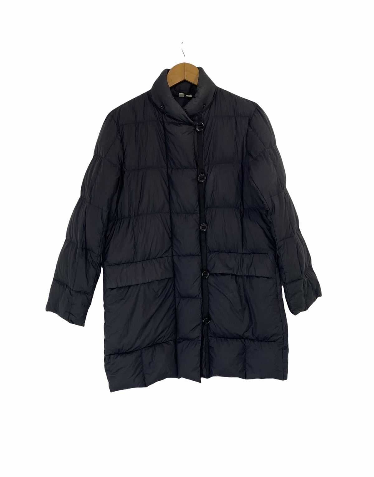 Lemaire X Uniqlo Long Puffer Quilted Jacket Black Colour - 1