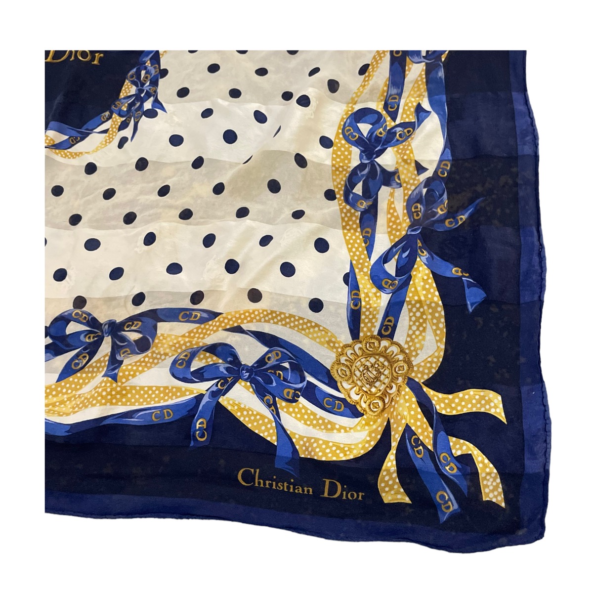 💥 Vintage Christian Dior Classic Luxury Silk Scarf - 6