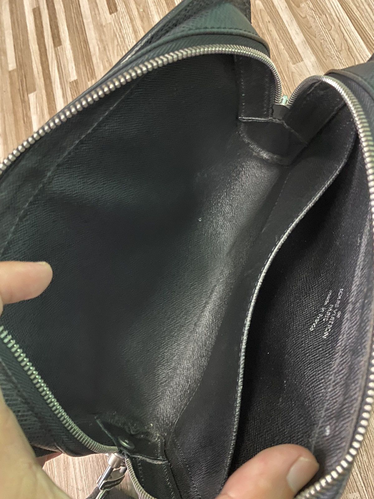 Authentic Louis Vuitton Black Taiga Clutch - 11