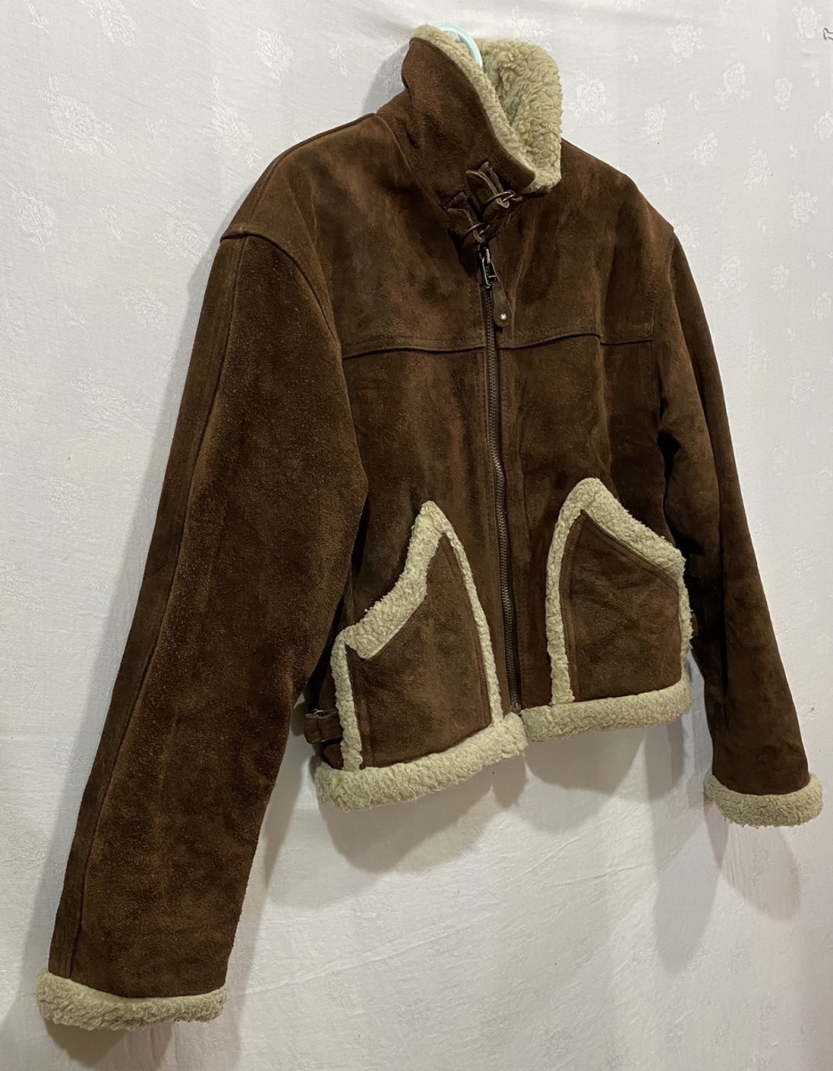 Leather - Made in The World Sherpa Lined B-3 Style Jacket - 5