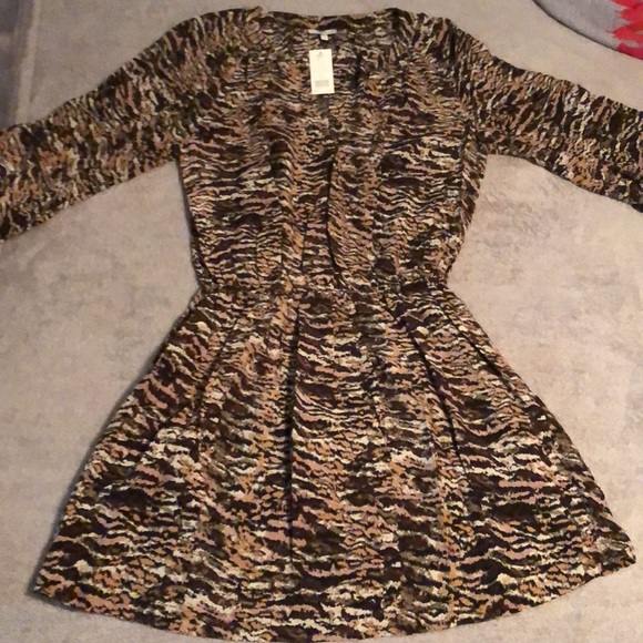 Joie Molly Abstract Animal Print Silk Dress - 13