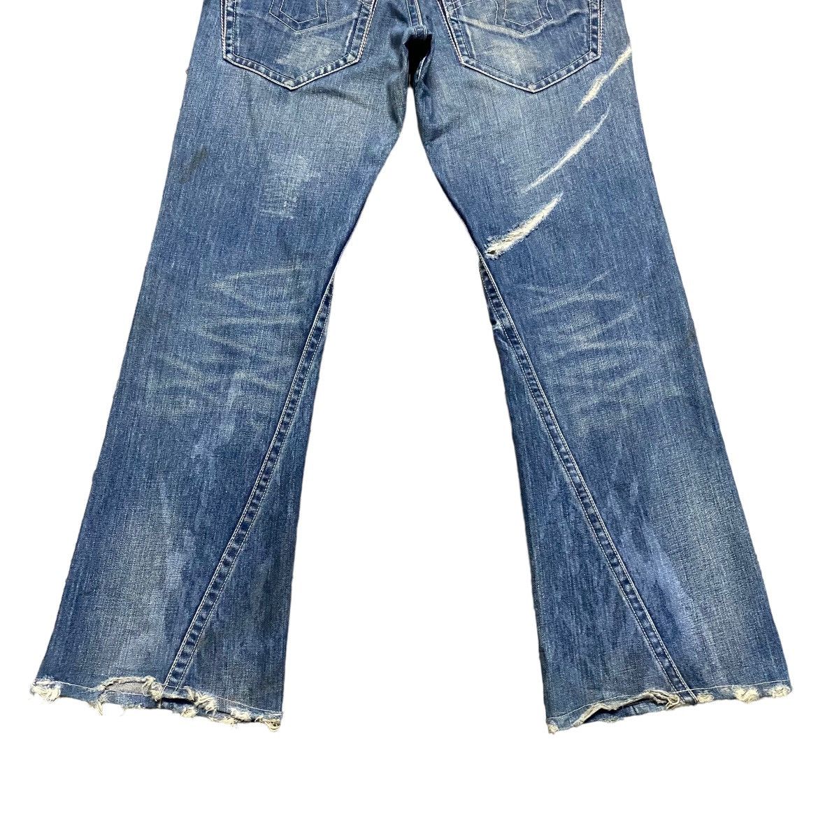 Japanese Brand - Tornado Mart Distressed Denim Flare Jeans - 14