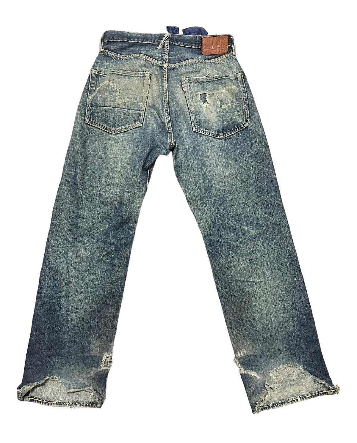 Evisu Denim distressed selvedge jeans - 2