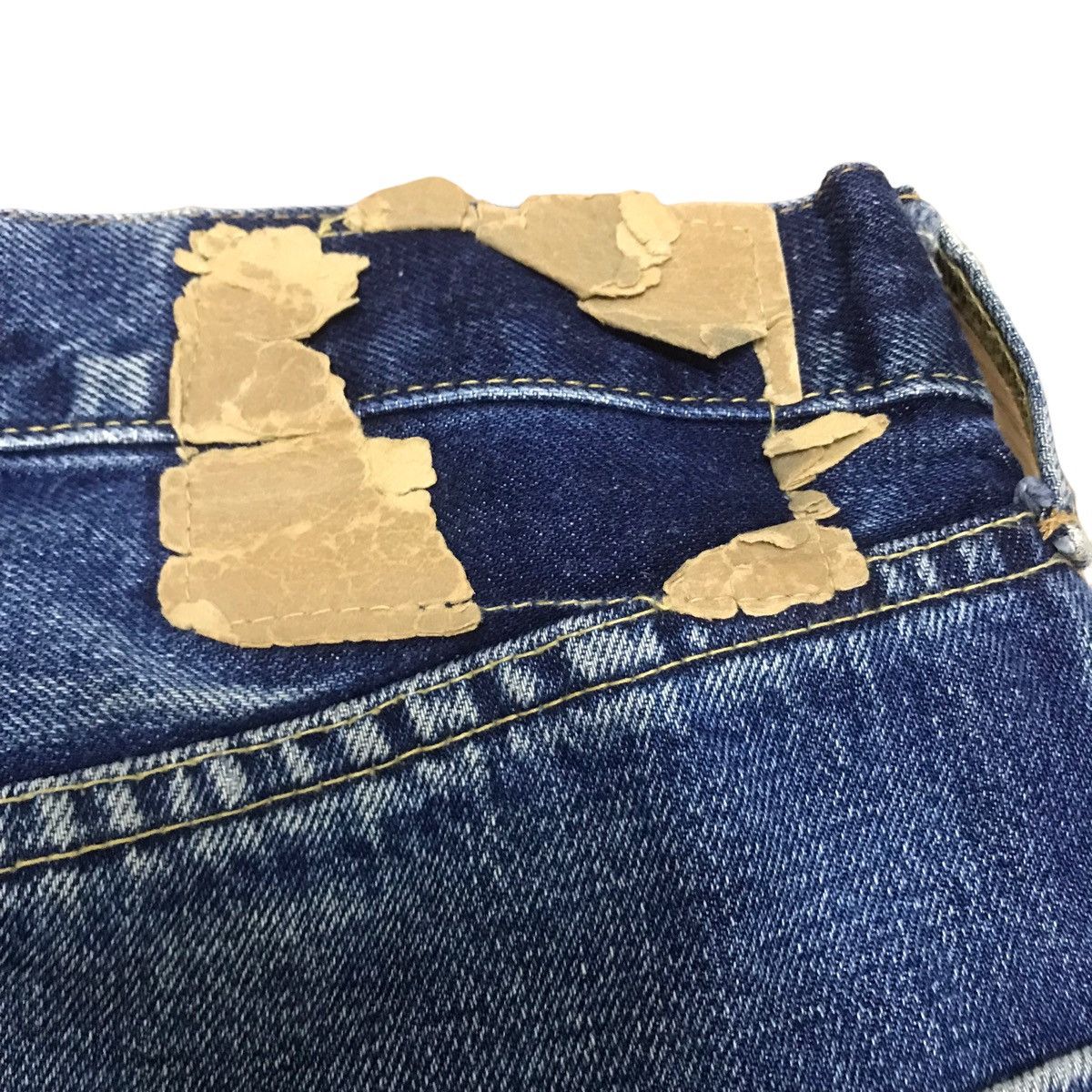 Vintage - Bartack distressed selvedge denim - 9