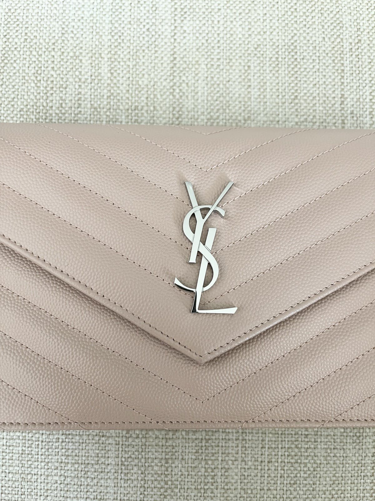 Yves Saint Laurent Bags Ysl Caviar Wallet On Chain In Nude - 3
