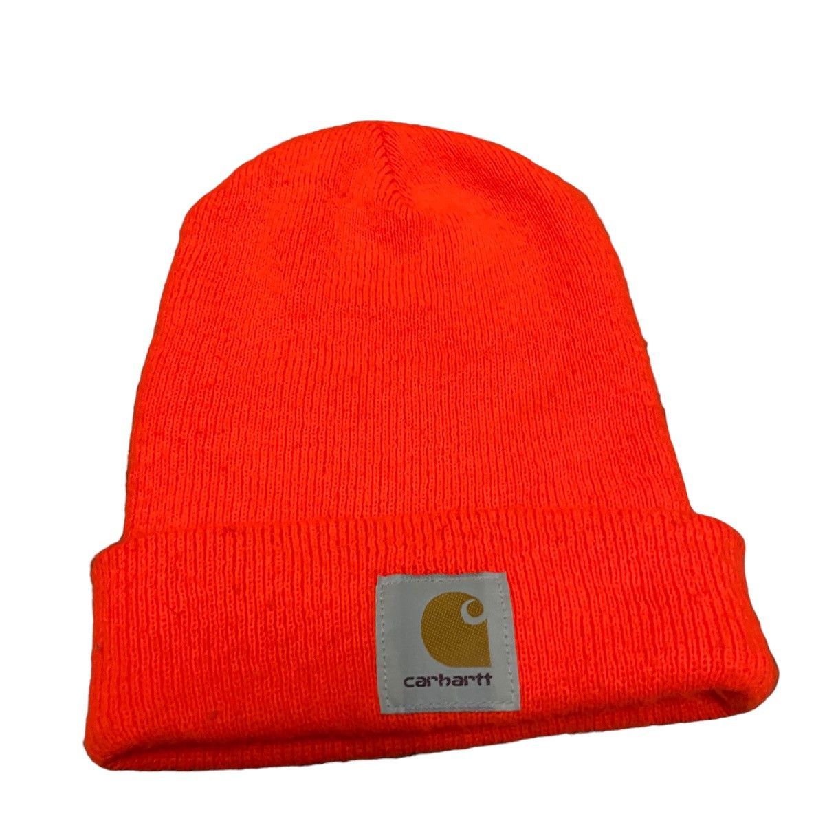 Vintage Carhartt Baenie Hat Orange Neo Colour - 1