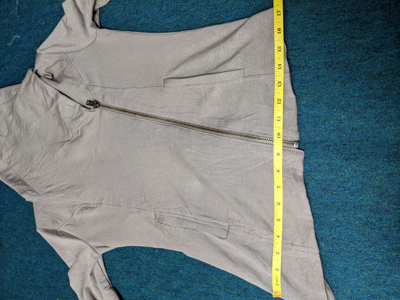 HELMUT LANG Asymmetrical zip sweatshirt jacket - 14