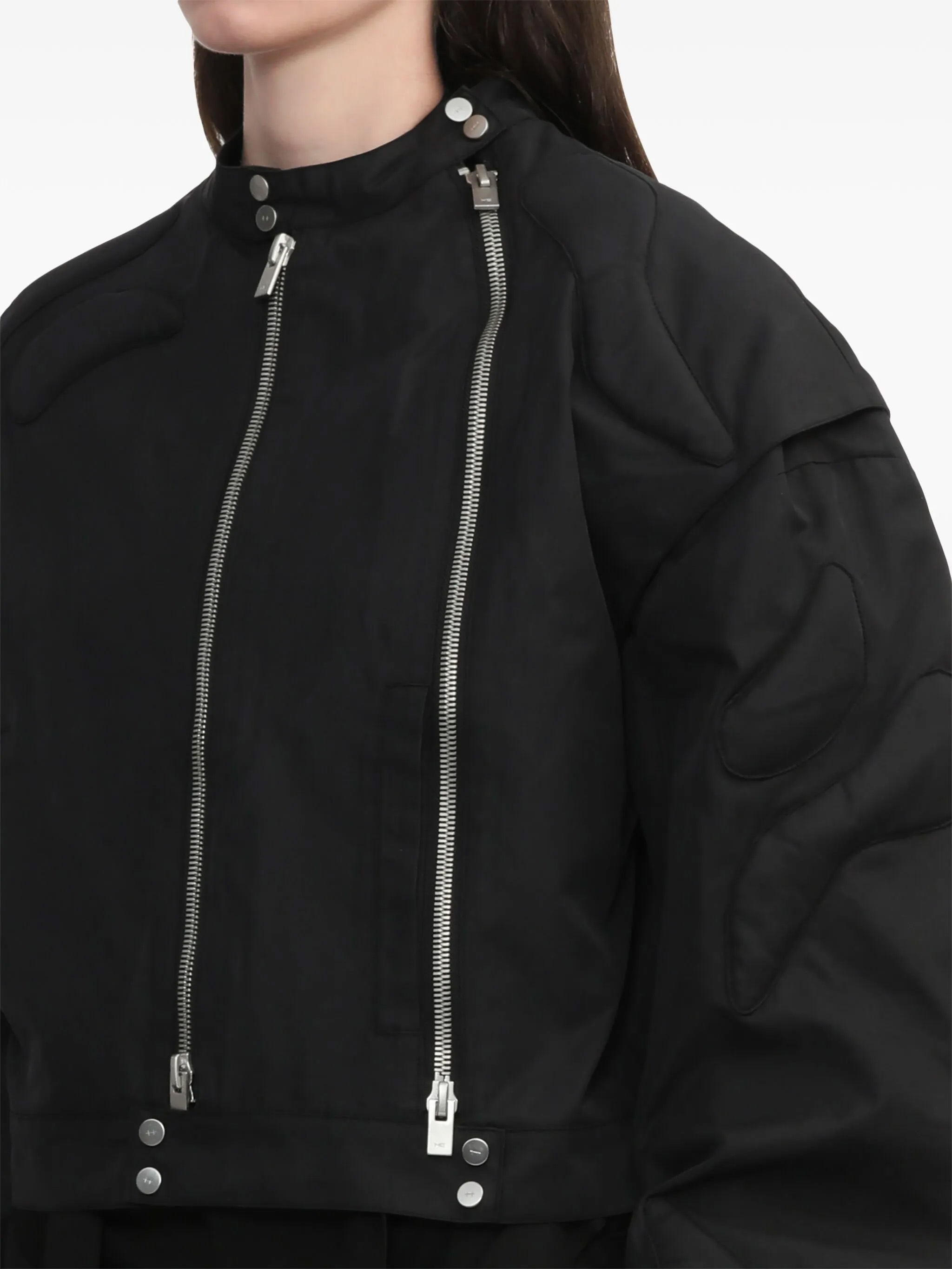 AW24 Zip-detail Bomber Jacket  - 5