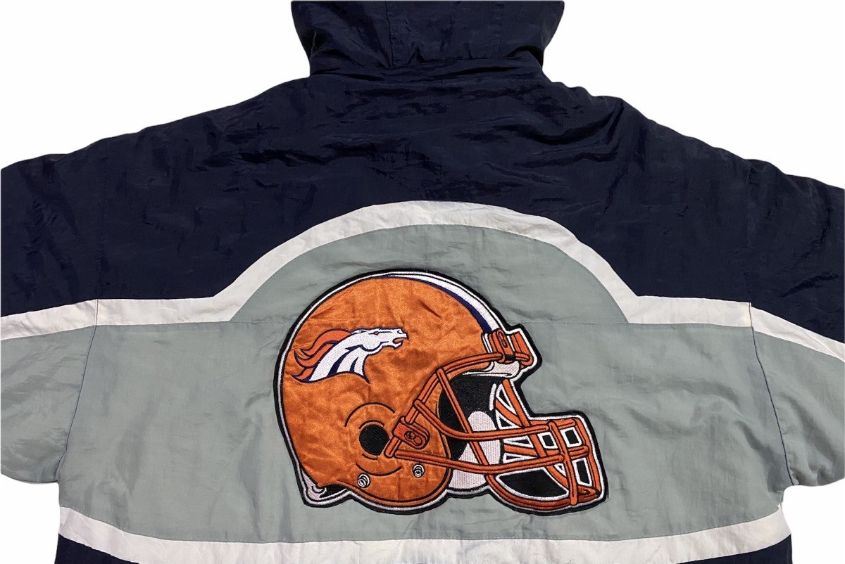 Nfl - Broncos Detachable Hoodie Quilted Nylon Long Jacket - 13