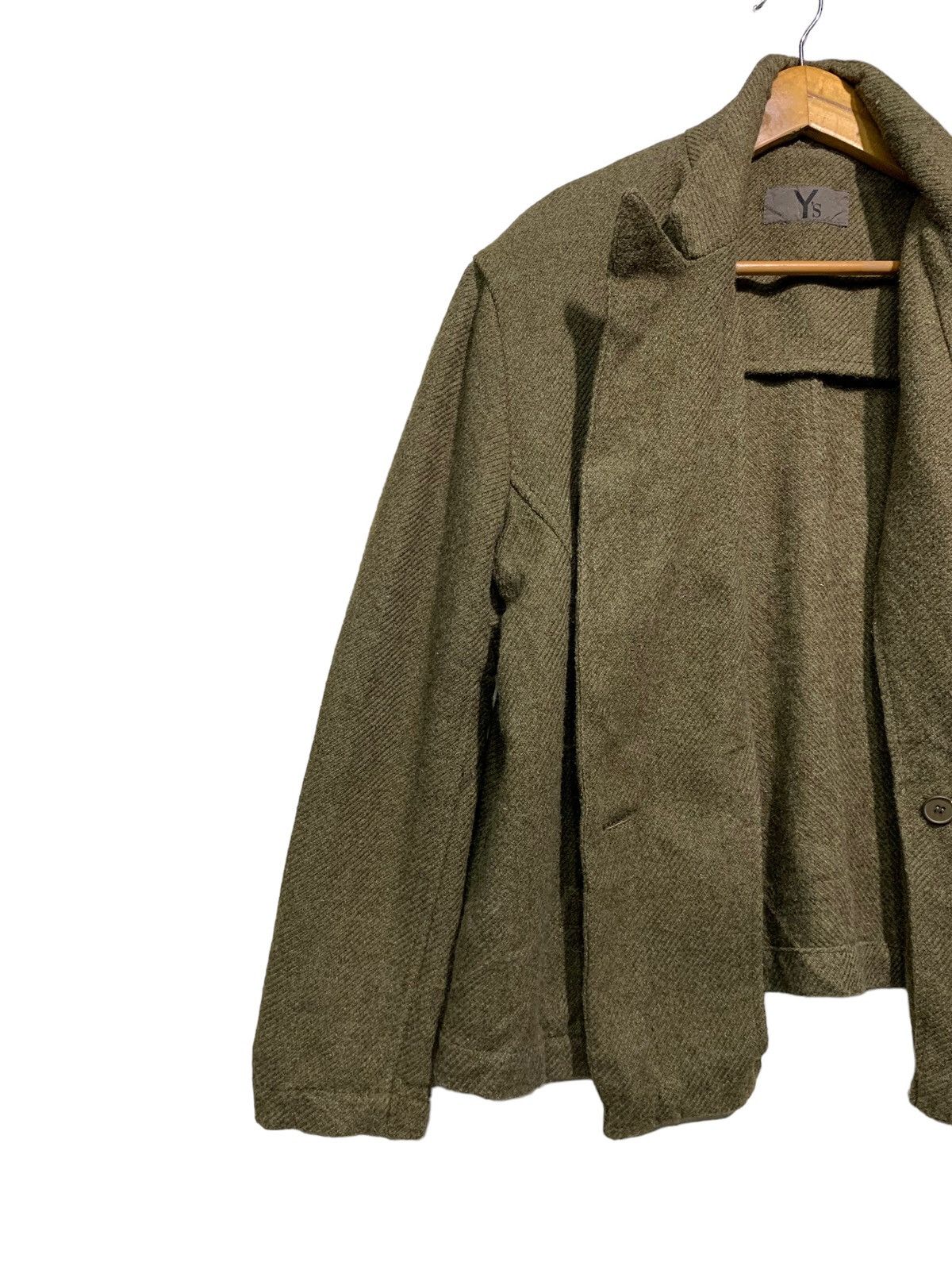 🔥Y’s WOOL DOUBLE BREAT JACKETS OLIVE GREEN - 2