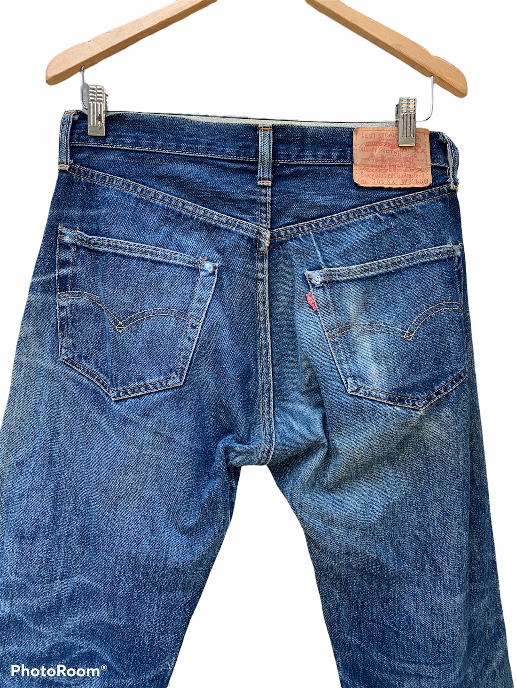 Vintage Levis 501 Big E 555 Button Jeans - 4