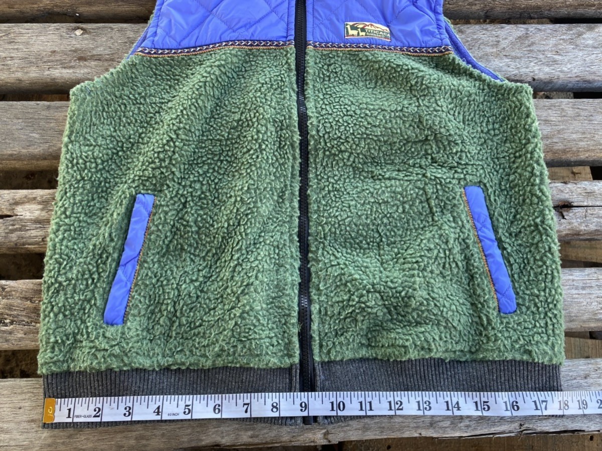 Japanese Brand - Titicaca Sherpa Fleece Sleeveless Hoodie Jacket - 12