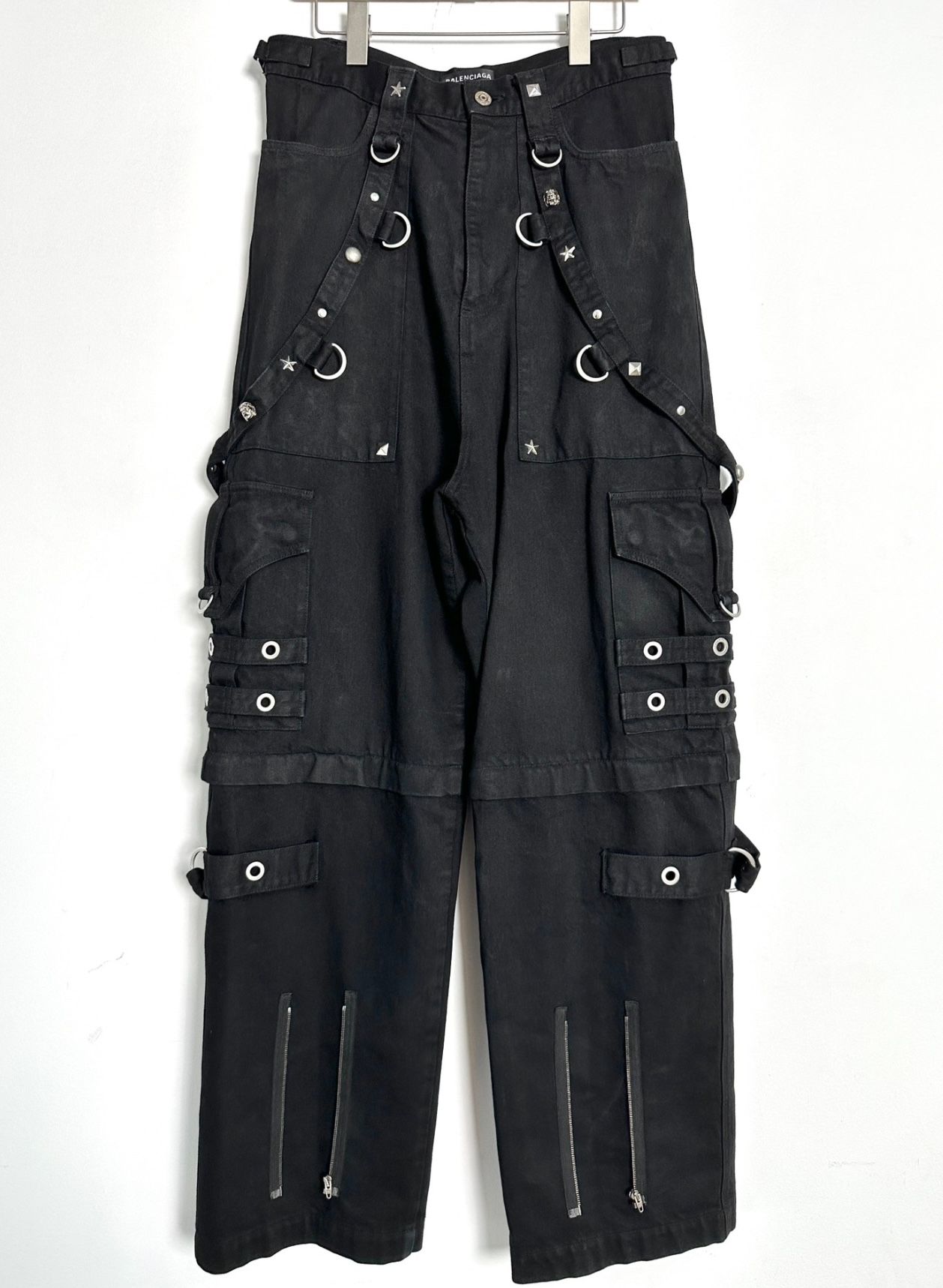 Balenciaga 22SS Runway Black Raver Jeans - 1