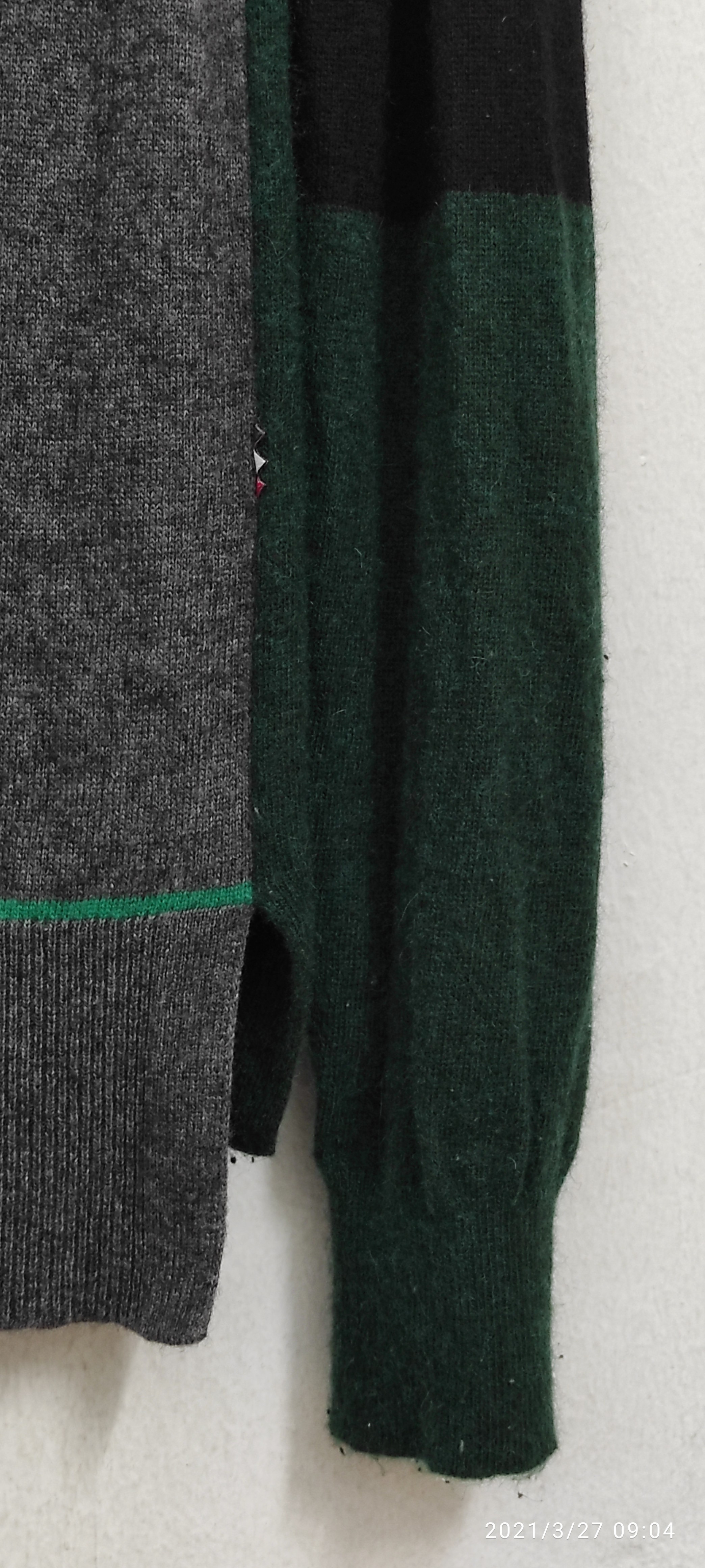 Authentic Lacoste L!ve knit raglan side split color block sweater - 10