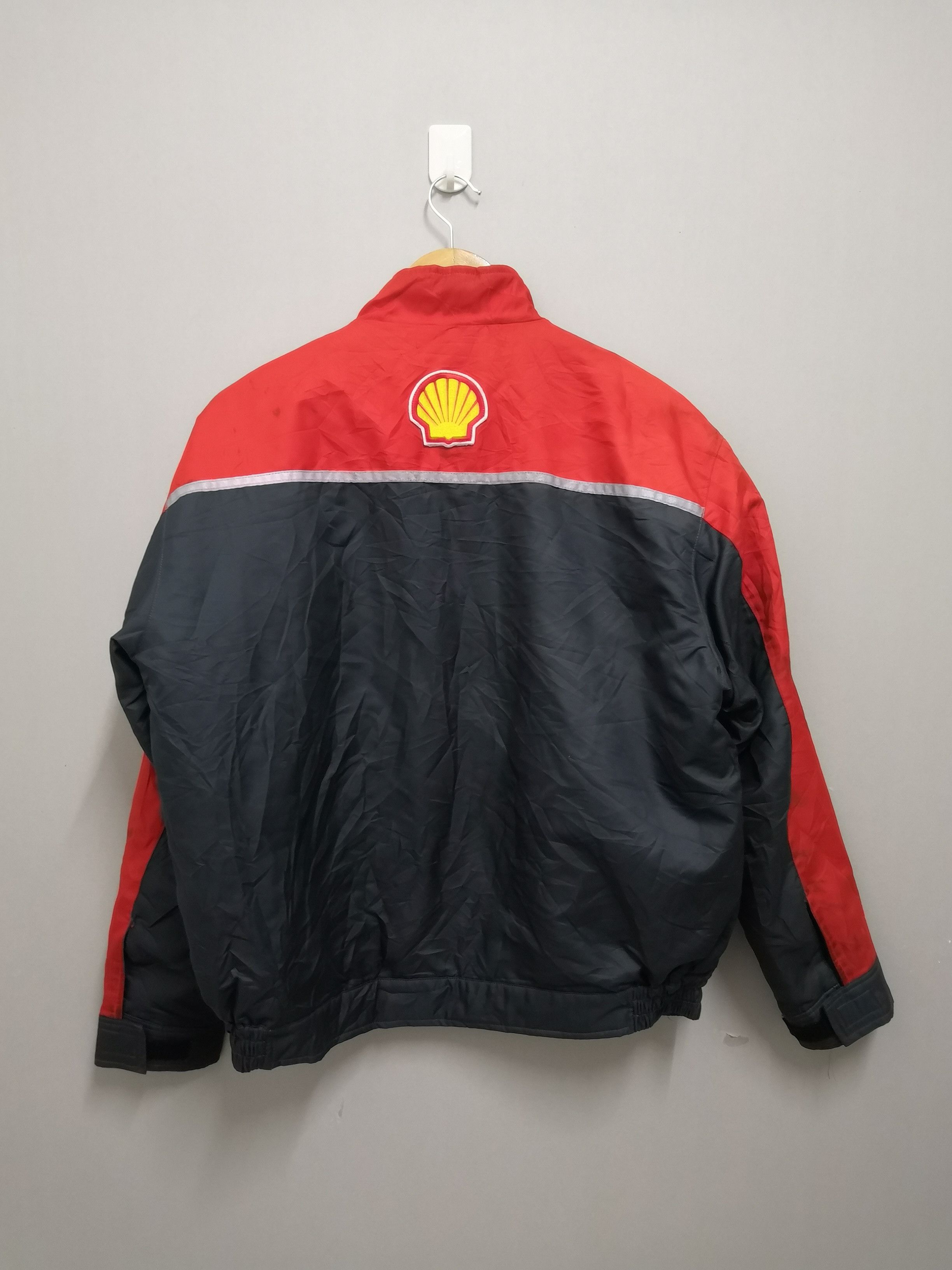 Vintage F1 Ferrari Team Shell Helix Quilted Lined Jacket - 2