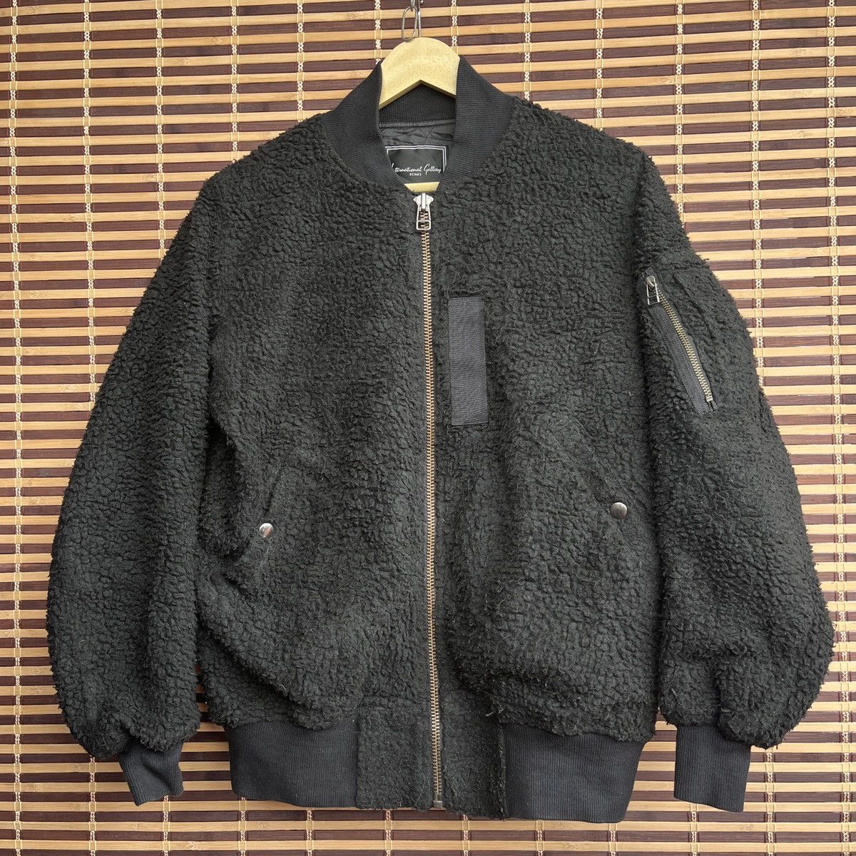 Vintage - Beams International Gallery Fleece Sweater Wool Bomber Style - 18