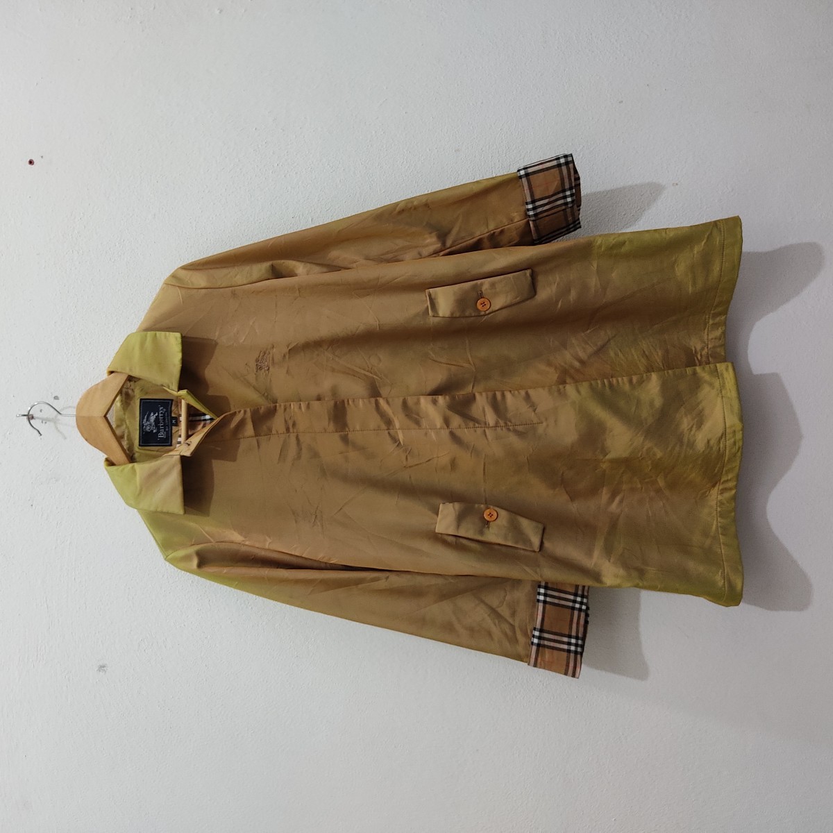 London Nova Check Discolor Faded Raincoat Jacket - 1