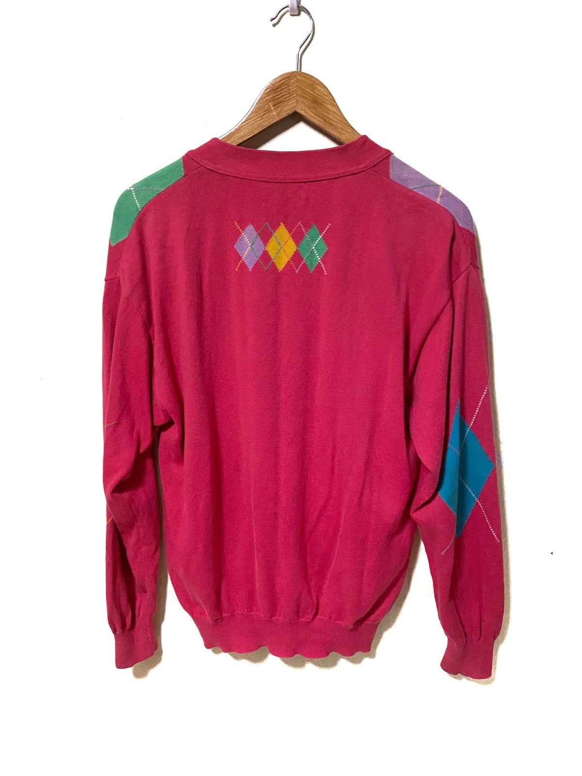 Vintage United Colors of Benetton Multicolor Knit Cardigan - 3