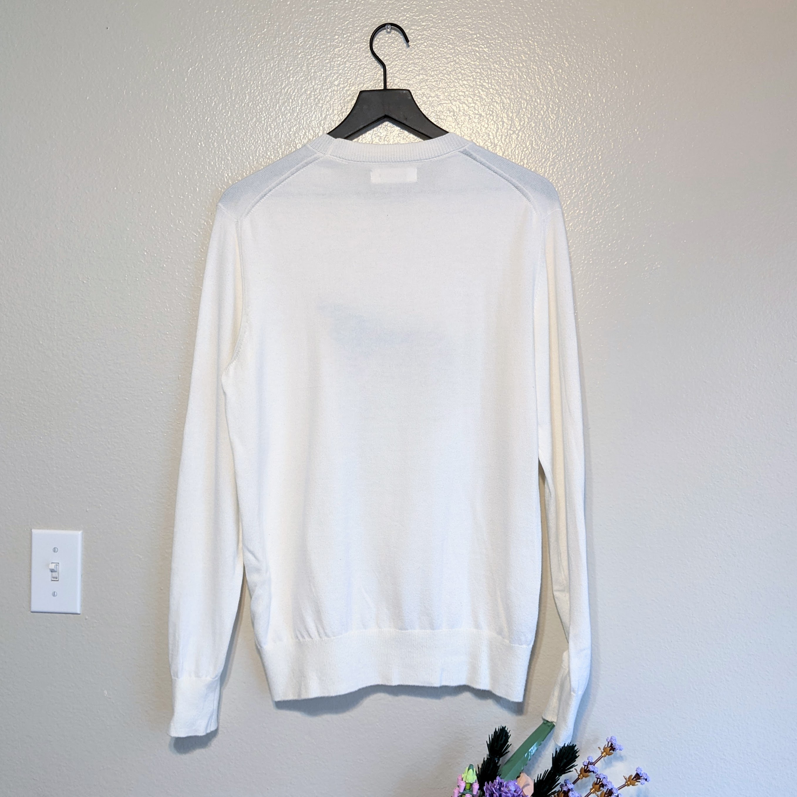 Digawel - Embroidered Wolf White Sweater - 2