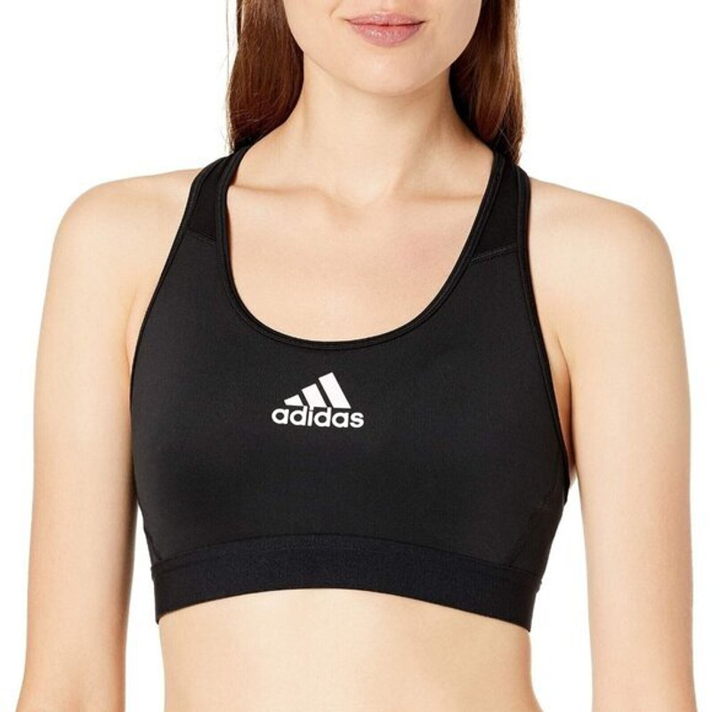 adidas 295986 Women's Medium Support Racer Back Sports Bra Black SZ XS New - 1