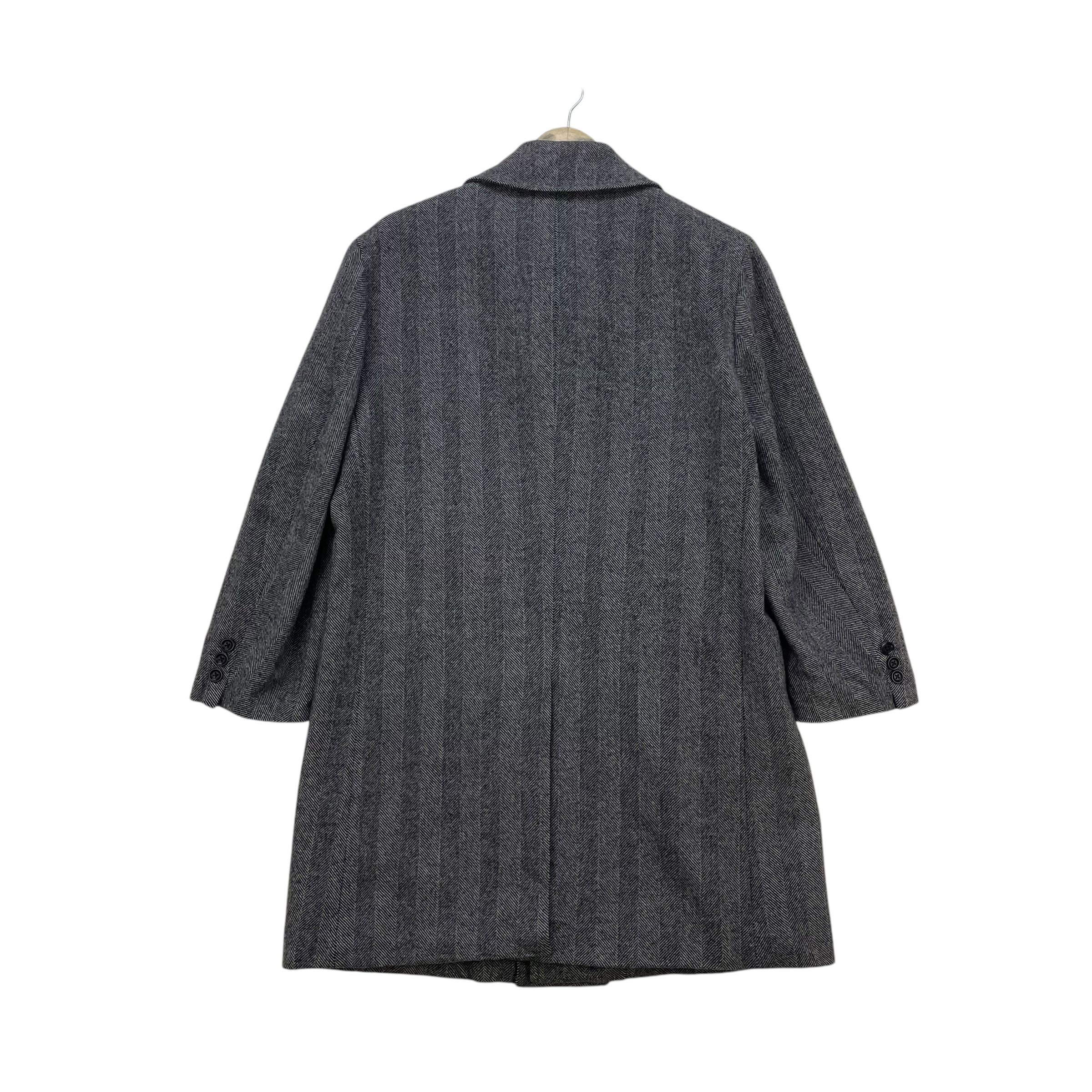 Vintage Loro Piana Herringbone Long Coat Jacket - 2