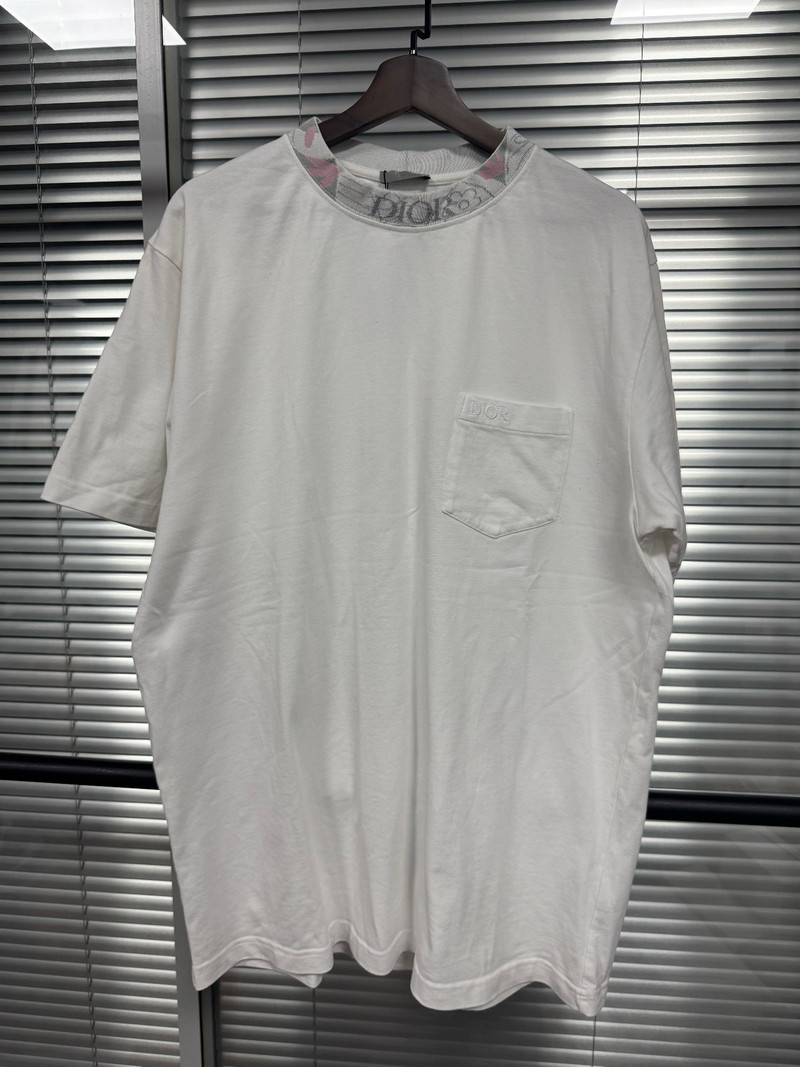 Dior Collar Embroidered Short Sleeve Shirt - 1