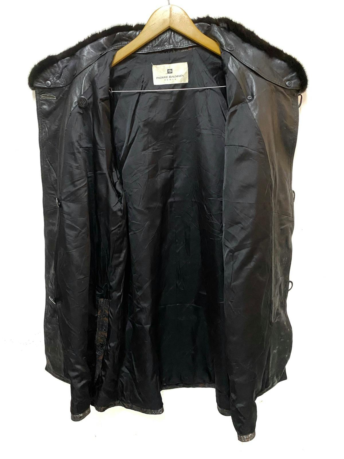 Vintage Pierre Balmain Leather Long Coat - 10
